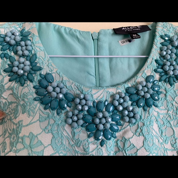 *2for$55* Allen B Schwartz Turquoise dress - Picture 3 of 8